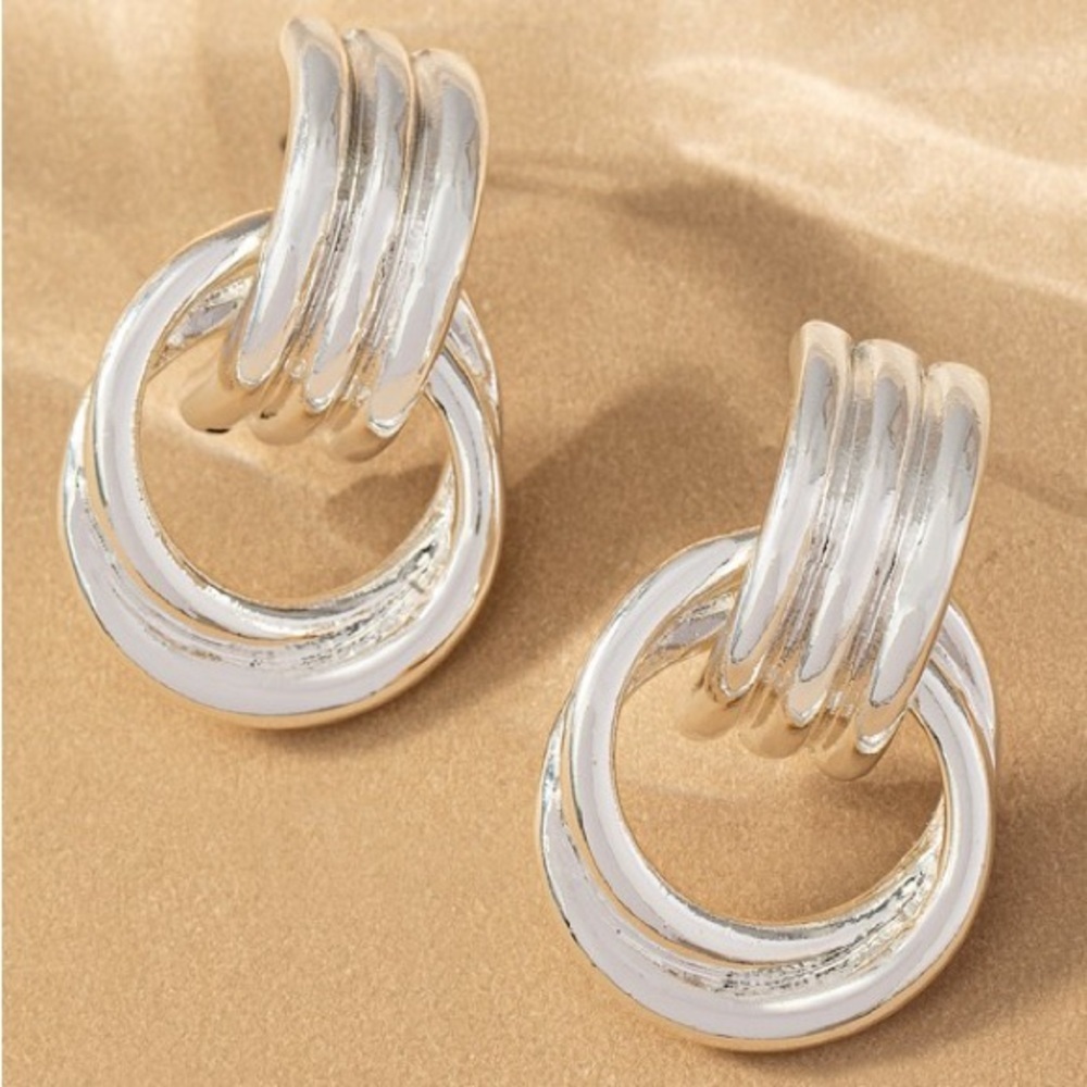 Silver Knot Earrings (4001)